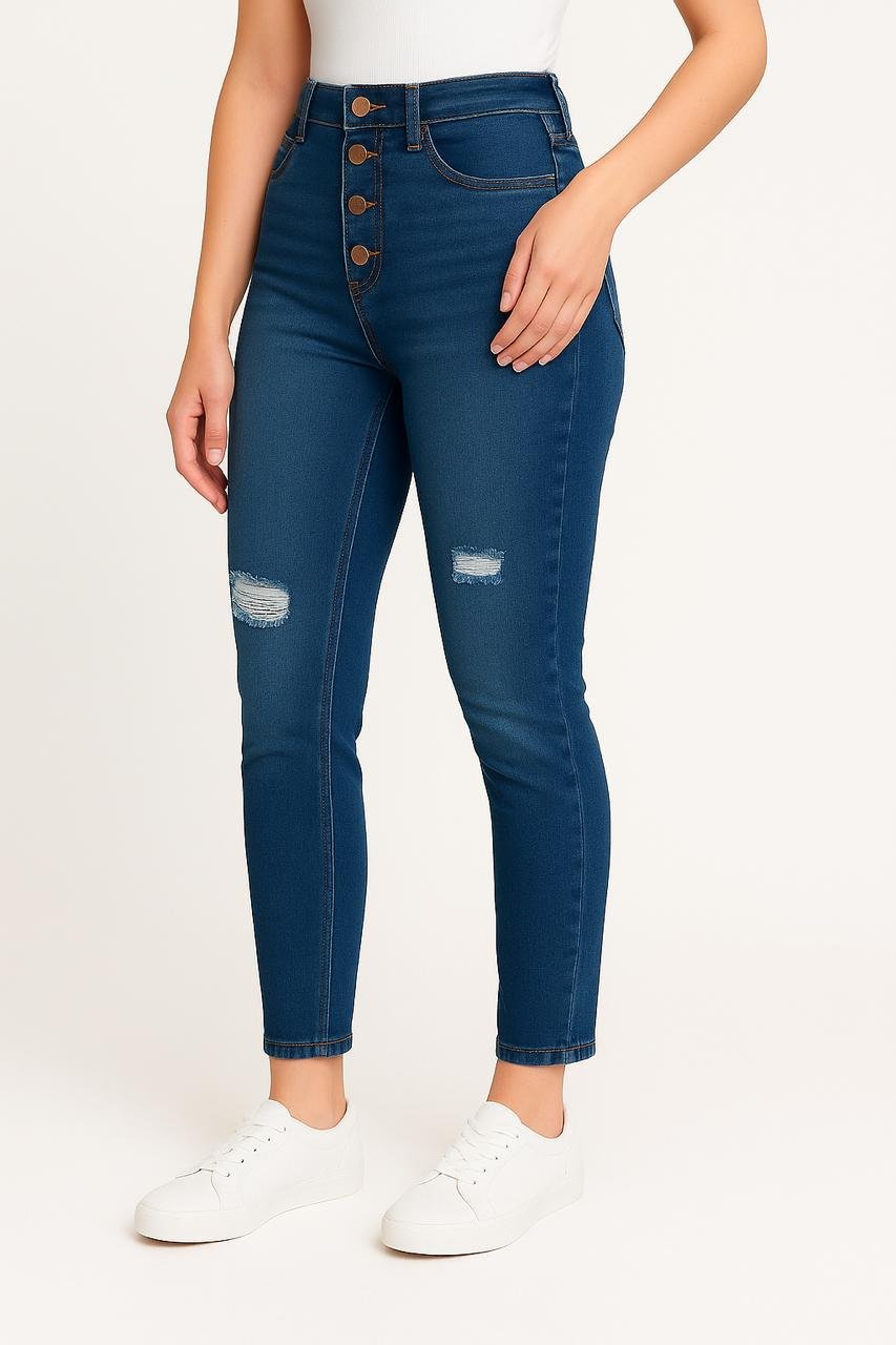 Blue Ladies Skinny Jeans Pant - Image 1