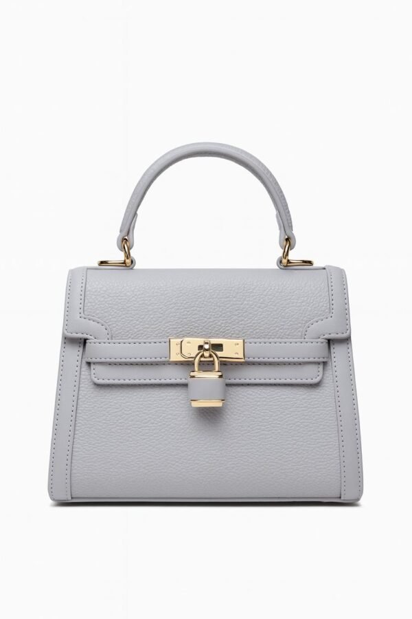 Elegant Ladies Leather Handbag with Gold Lock and Premium Detailing - Image 32