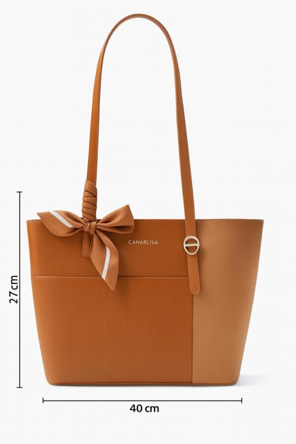 Stylish Ladies Tote Bag with Elegant Bow and Premium Detailing - Image 13