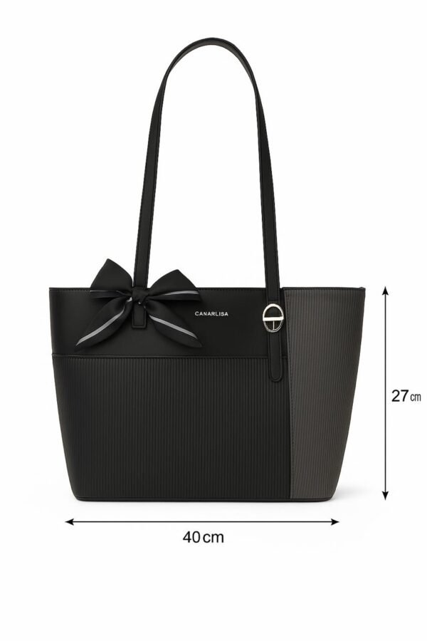 Stylish Ladies Tote Bag with Elegant Bow and Premium Detailing - Image 12