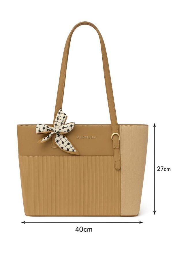 Stylish Ladies Tote Bag with Elegant Bow and Premium Detailing - Image 10