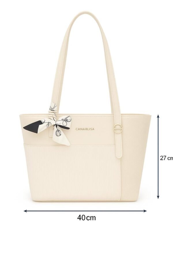 Stylish Ladies Tote Bag with Elegant Bow and Premium Detailing - Image 9