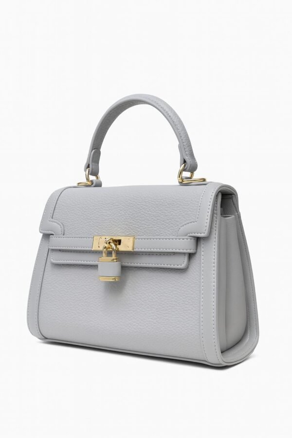 Elegant Ladies Leather Handbag with Gold Lock and Premium Detailing - Image 29