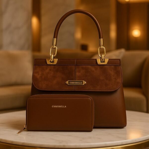 Chrisbella Luxury Handbag with Wallet Set - Image 8