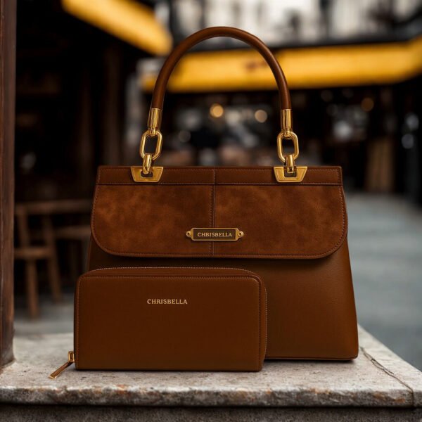 Chrisbella Luxury Handbag with Wallet Set - Image 9