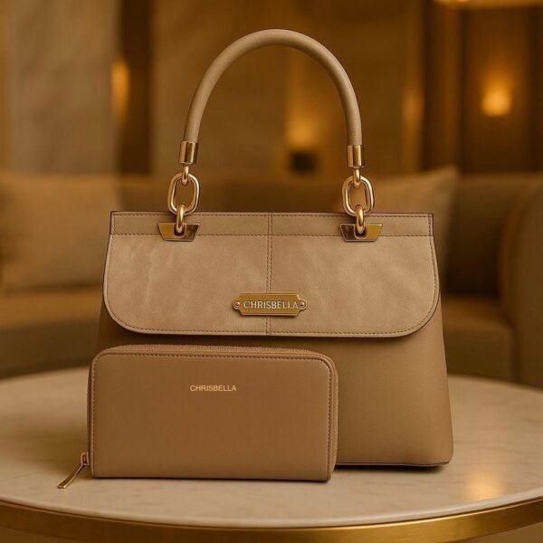 Chrisbella Luxury Handbag with Wallet Set - Image 11