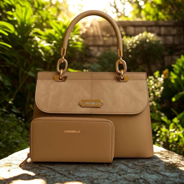 Chrisbella Luxury Handbag with Wallet Set - Image 12